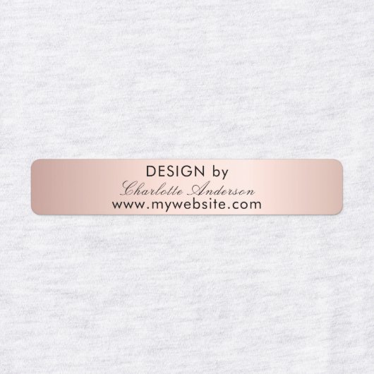 Ontwerp op naam roos gouden script labels (Design 1)