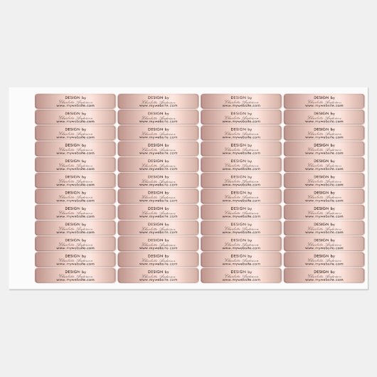 Ontwerp op naam roos gouden script labels (Vel)