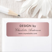 Ontwerp op naam van ondernemer blush roze etiket (Insitu)