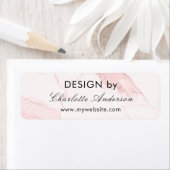 Ontwerp op naam voor bedrijf met zwarte roze marme etiket (Insitu)