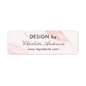 Ontwerp op naam voor bedrijf met zwarte roze marme etiket (Voorkant)