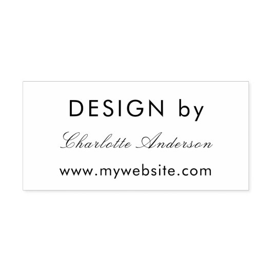 Ontwerp op naam wit ondernemer rubberstempel (Afrduk)