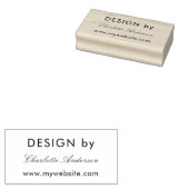 Ontwerp op naam wit ondernemer rubberstempel (Gestempeld)