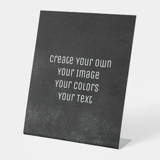 Ontwerp op uw manier - Creëer uw eigen manier Reclamebord Met Voetstuk (Voorkant)