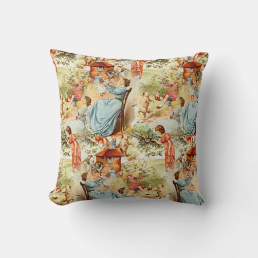  ontwerp Oude gefaseerde Retroscène Kussen (Voorkant)