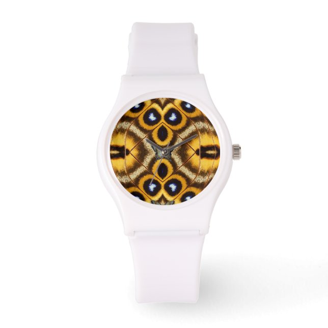 Ontwerp over Butterfly Textures Watch Horloge (Voorkant)