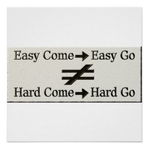 Ontwerp over eenvoudig werk en Relatie voor hard w Perfect Poster