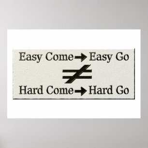 Ontwerp over eenvoudig werk en Relatie voor hard w Poster