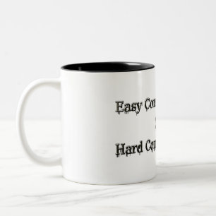 Ontwerp over eenvoudig werk en Relatie voor hard w Tweekleurige Koffiemok