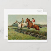  ontwerp paardenras briefkaart (Voorkant / Achterkant)