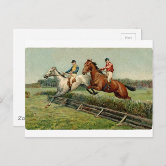  ontwerp paardenras briefkaart (Voorkant / Achterkant)