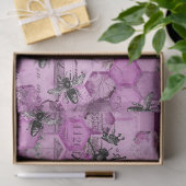 Ontwerp Paarse bijenreeks 11 Tissuepapier (Geschenk)