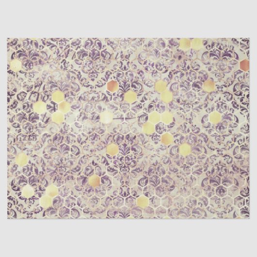 Ontwerp Paarse bijenreeks 15 Tissuepapier (Voorkant)