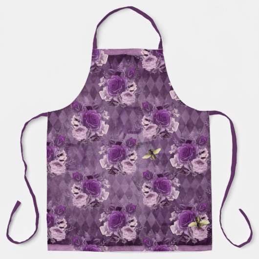 Ontwerp Paarse bijenreeks 17 Schort (Voorkant)