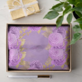 Ontwerp Paarse en Gold Floral-reeks 15 Tissuepapier (Geschenk)