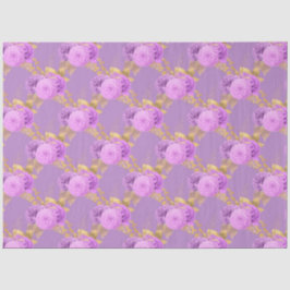 Ontwerp Paarse en Gold Floral-reeks 15 Tissuepapier