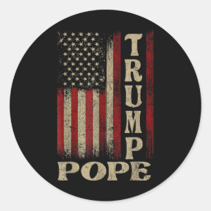 Ontwerp Paus Trump T-shirt Ronde Sticker