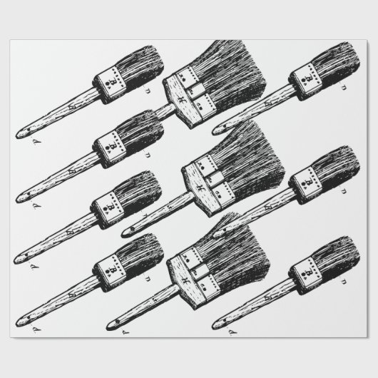 Ontwerp penseel cadeaupapier (Vlak)