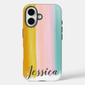 Ontwerp  penseellijnen Waterverf Case-Mate iPhone Case (Achterkant)