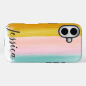 Ontwerp penseellijnen Waterverf Case-Mate iPhone Case (Achterkant (horizontaal))