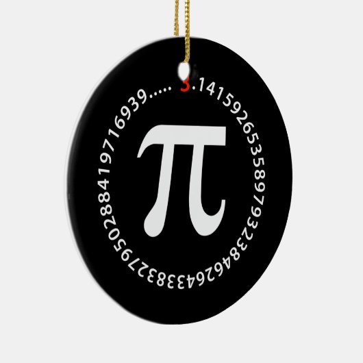 Ontwerp pi-nummer keramisch ornament (Rechts)