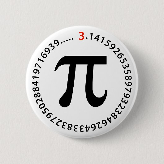 Ontwerp pi-nummer ronde button 5,7 cm (Voorkant)