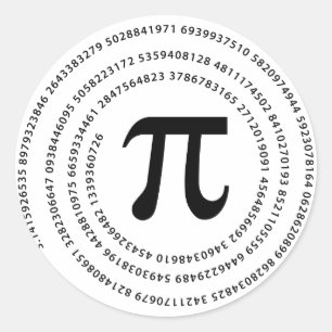 Ontwerp pi-nummer ronde sticker
