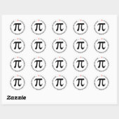 Ontwerp pi-nummer ronde sticker (Vel)