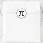 Ontwerp pi-nummer ronde sticker (Tas)