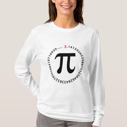 Ontwerp pi-nummer t-shirt (Voorkant)