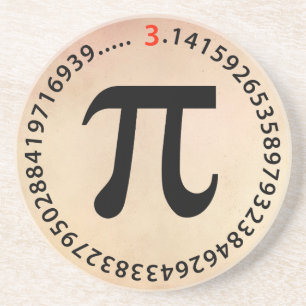 Ontwerp pi-nummer zandsteen onderzetter
