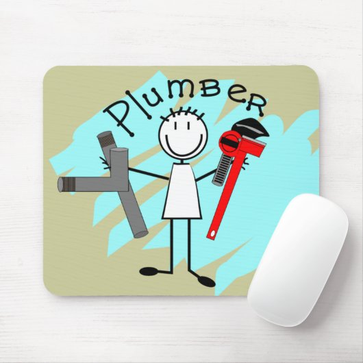Ontwerp Plumstick-persoon Muismat (Met muis)