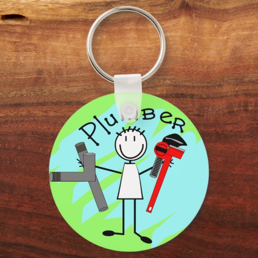 Ontwerp Plumstick-persoon Sleutelhanger (Voorkant)