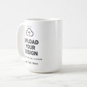 Ontwerp plus aangepast bericht koffiemok (Voorkant links)