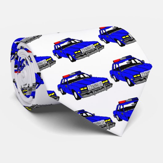 ONTWERP POLICE CAR STROPDAS (Opgerold)