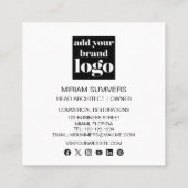Ontwerp Professionele Moderne Foto Logo Vierkante Visitekaartje (Achterkant)