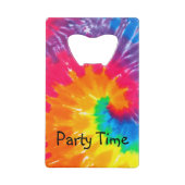 Ontwerp Psychedelic Tie Dye Creditkaart Flessenopener (Voorkant)
