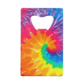 Ontwerp Psychedelic Tie Dye Creditkaart Flessenopener (Achterkant)