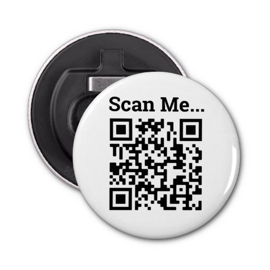 Ontwerp QR-code Button Flesopener (Voorkant)