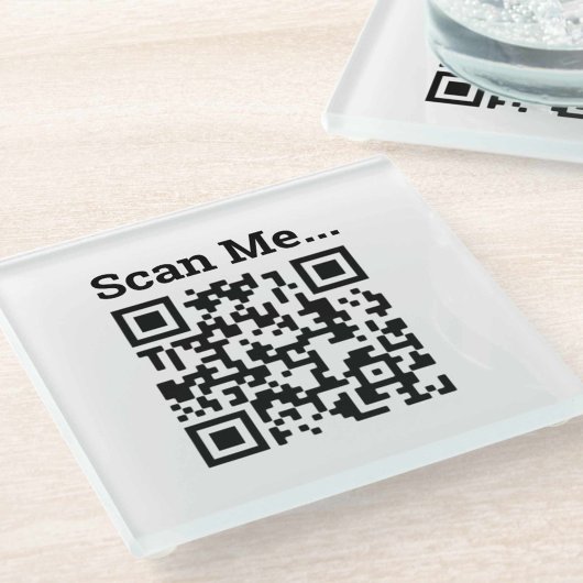 Ontwerp QR-code Glazen Onderzetter