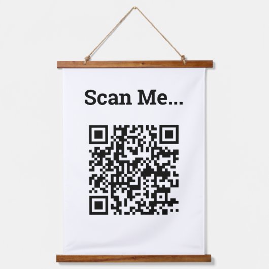 Ontwerp QR-code Hangend Wandkleed (Voorkant)