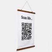 Ontwerp QR-code Hangend Wandkleed (Gebogen)
