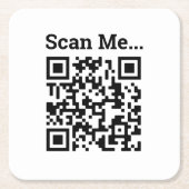 Ontwerp QR-code Kartonnen Onderzetters (Voorkant)