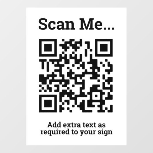 Ontwerp QR-code Raamsticker (Vel)