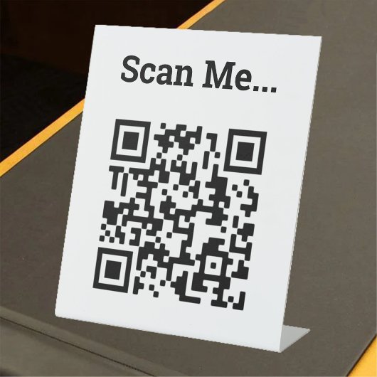 Ontwerp QR-code Reclamebord Met Voetstuk