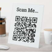Ontwerp QR-code Reclamebord Met Voetstuk (Insitu)