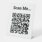 Ontwerp QR-code Reclamebord Met Voetstuk (Voorkant)