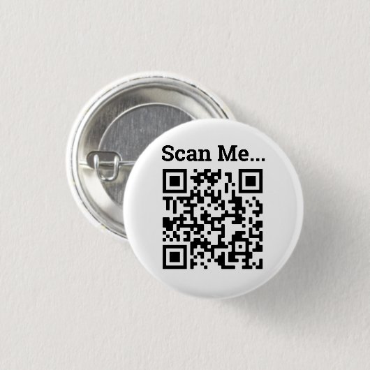 Ontwerp QR-code Ronde Button 3,2 Cm (Voorkant /achterkant)