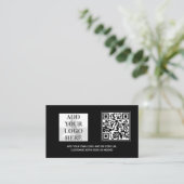 ONTWERP QR-CODE TEMPLATE MET AANGEMERKT LOGO VISITEKAARTJE (Staand voorkant)