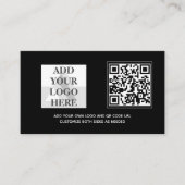 ONTWERP QR-CODE TEMPLATE MET AANGEMERKT LOGO VISITEKAARTJE (Voorkant)